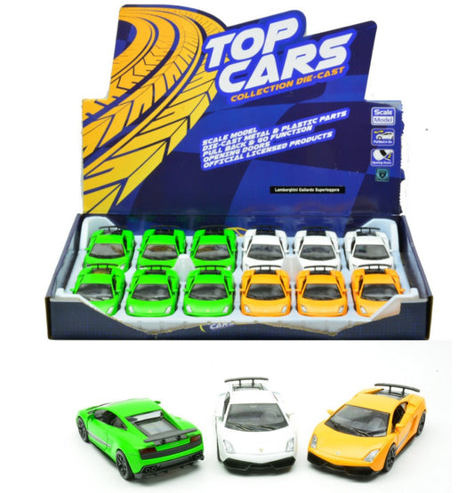 Kinsmart - LAMBORGHINI GALLARDO LP570-4 SUPERLEGGERA COL.ASS. cm 12 - Cod. KT18236