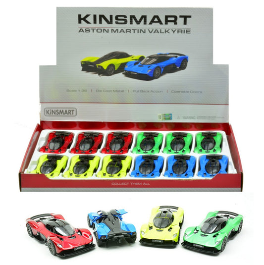 Kinsmart - ASTON MARTIN VALKYRIE (5470D) COL.ASS. 1:36 cm 12 - Cod. KT18249
