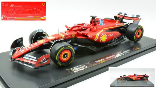 Burago - FERRARI SF-24 N.16 CHARLES LECLERC 2024 CON VETRINA 1:18 - Cod. BU16821