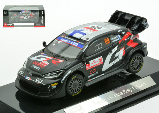 Burago - TOYOTA YARIS WRC RALLY 1 HYBRID N.69 2024 ROVANPERA-HALTTUNEN 1:43 - Cod. BU38324
