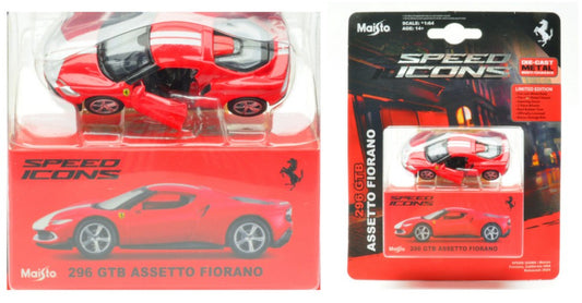 Maisto - FERRARI 296GTB ASSETTO FIORANO RED SPEED ICONS 1:64 - Cod. MI15704R