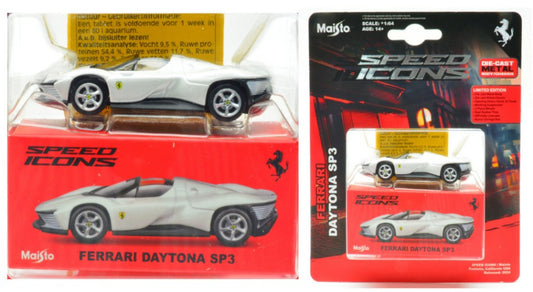 Maisto - FERRARI DAYTONA SP3 WHITE SPEED ICONS 1:64 - Cod. MI15710W
