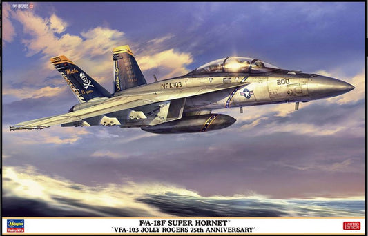 Hasegawa - F/A-18F SUPER HORNET VfA-103 JOLLY ROGERS 75T KIT 1:48 - Cod. HA07552