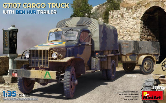 Miniart - G7107 CARGO TRUCK WITH BEN HUR TRAILER KIT 1:35 - Cod. MIN35372