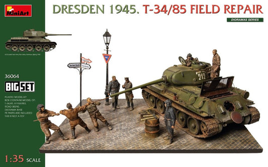 Miniart - DRESDEN 1945 T-34/85 FIELD REPAIR KIT 1:35 - Cod. MIN36064