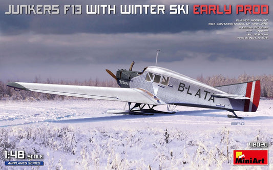 Miniart - JUNKERS F13 WITH WINTER SKY EARLY PROD.KIT 1:48 - Cod. MIN48020