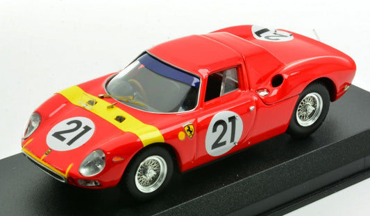 Best Model - FERRARI 250 LM N.21 WINNER LIMBURG ZOLDER GP 1964 LUCIEN BIANCHI 1:43 - Cod. BT9486-2
