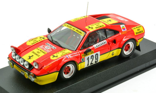 Best Model - FERRARI 308 GTB N.129 RALLY MONTECARLO 1983 D.GAUTHIER-M.GAUTHIER 1:43 - Cod. BT9620-2