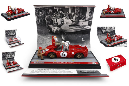 Brumm - FERRARI 330 P4 SPYDER N.6 6H BRANDS HATCH 1967 AMON-STEWART LIM.200 1:43 - Cod. BMS2509