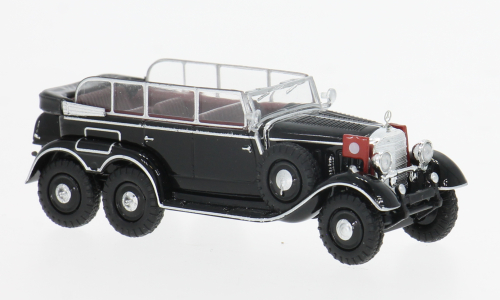 Brekina - MERCEDES G4 CONVERTIBLE 1938 BLACK 1:87 - Cod. BRE21081