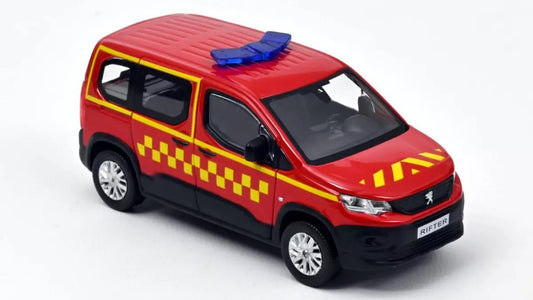 Norev - PEUGEOT RIFTER 2019 "POMPIERS" WITH SIDE SQUARE YELLOW DECO 1.43 - Cod. NV479071