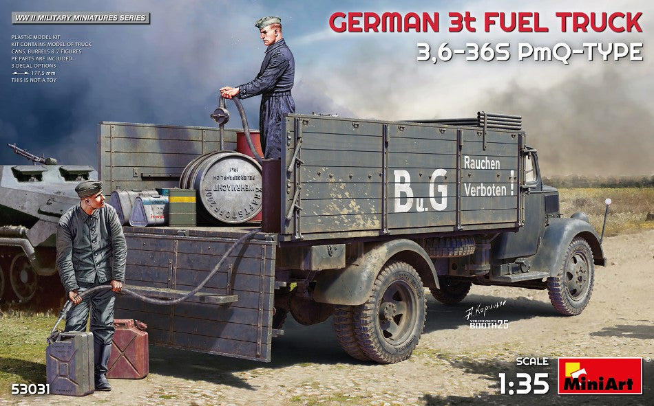 Miniart - GERMAN 3t FUEL TRUCK 3,6-36S PmQ-TYPE KIT 1:35 - Cod. MIN53031
