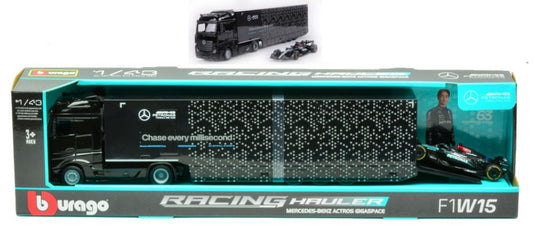 Burago - MERCEDES ACTROS GIGASPACE W/F1 W15 N.63 G.RUSSELL 1:43 - Cod. BU38402