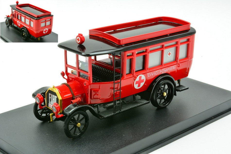 Rio - FIAT 15 TER 1920 OMNIBUS AMBULANZA CIVICI POMPIERI 1:43 - Cod. RI4772