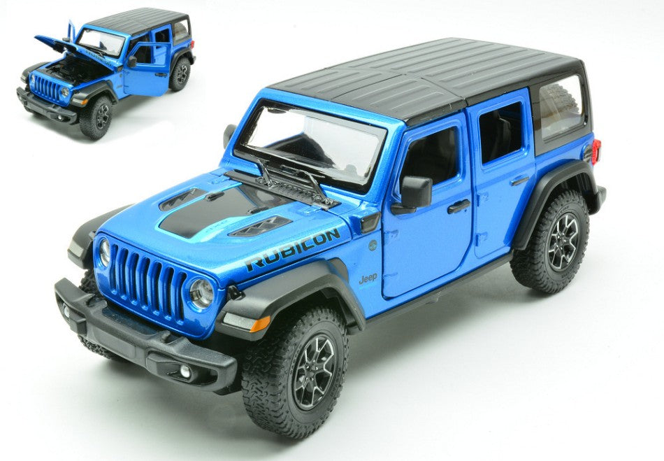 Rastar - JEEP WRANGLER RUBICON 4xe BLUE 1:24 - Cod. RAT64610BL