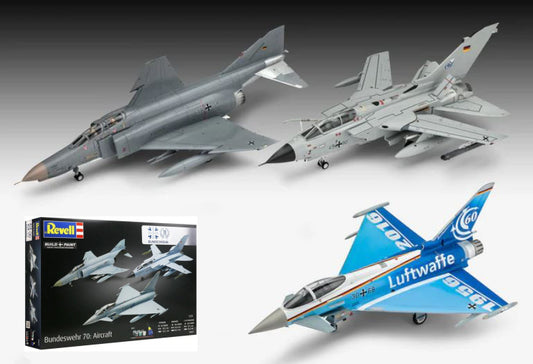 Revell - GIFT SET 70 YEARS BUNDESWEHR TIPHOON, PHANTOM, TORNADO KIT 1:72 - Cod. RV05627