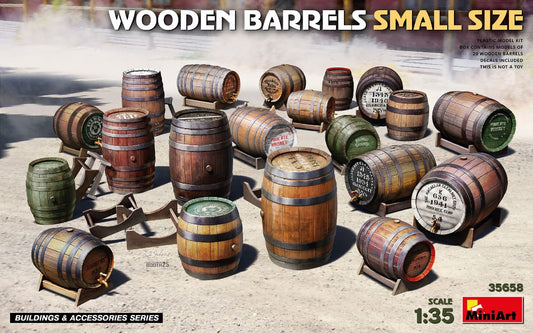 Miniart - WOODEN BARRELS SMALL SIZE KIT 1:35 - Cod. MIN35658