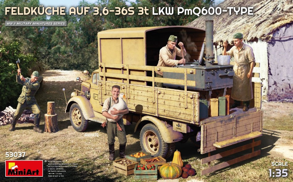 Miniart - FELDKUCHE Auf 3,6-36S 3t LKW PmQ600-TYPE KIT 1:35 - Cod. MIN53037