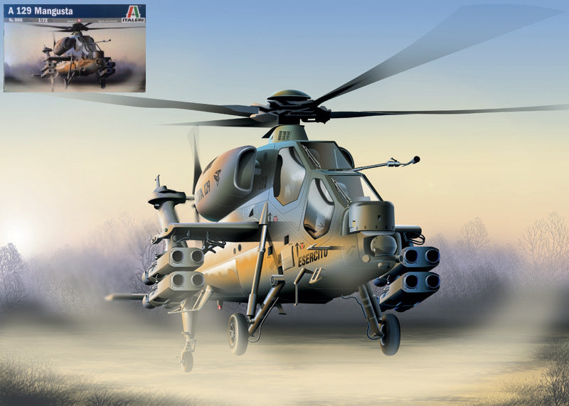 Italeri - ELICOTTERO A-129 MANGUSTA KIT 1:72 - Cod. IT0006