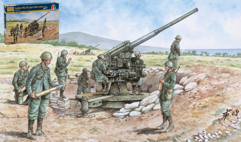 Italeri - ITALIAN 90/53 GUN C/FIG.KIT 1:72 - Cod. IT6122